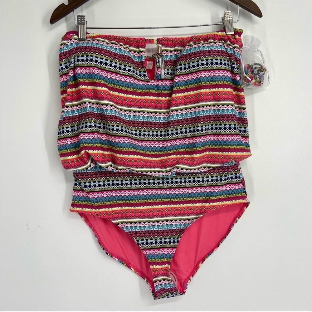 Anne Cole One Piece
Swimsuit Jet Set Stripe Size 14